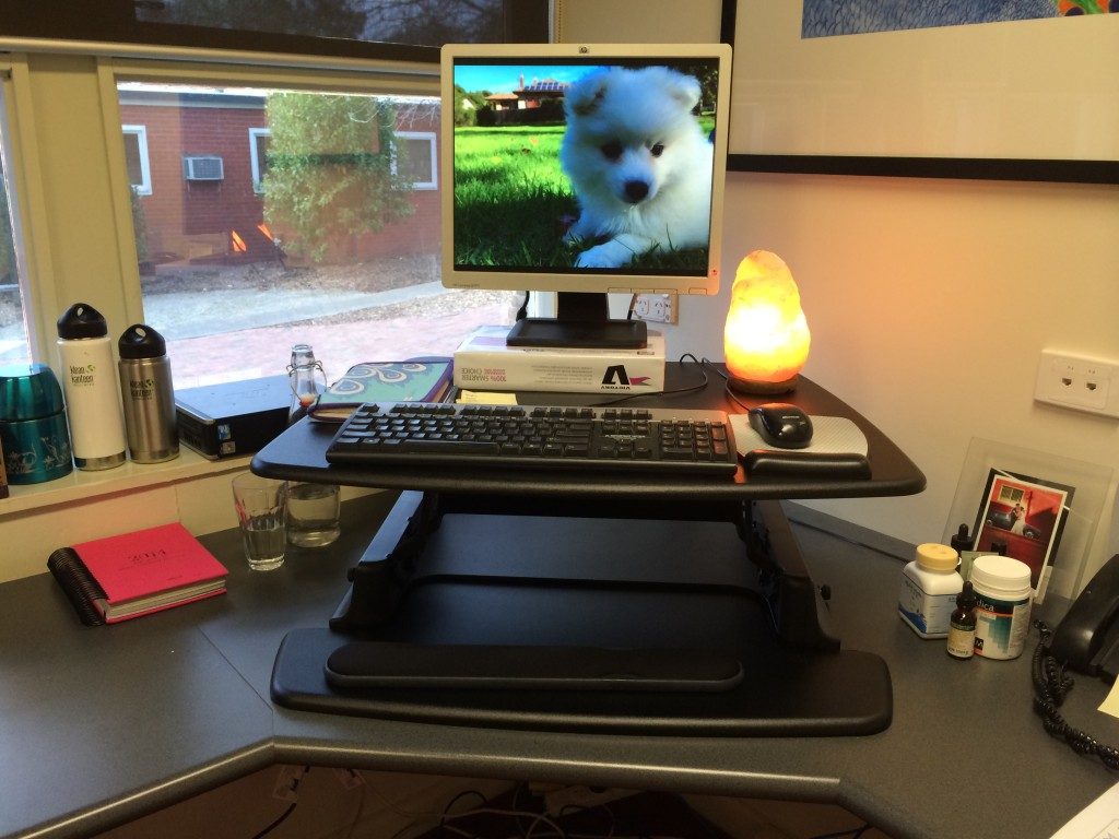 coachkate.com's Varidesk Pro 30 setup